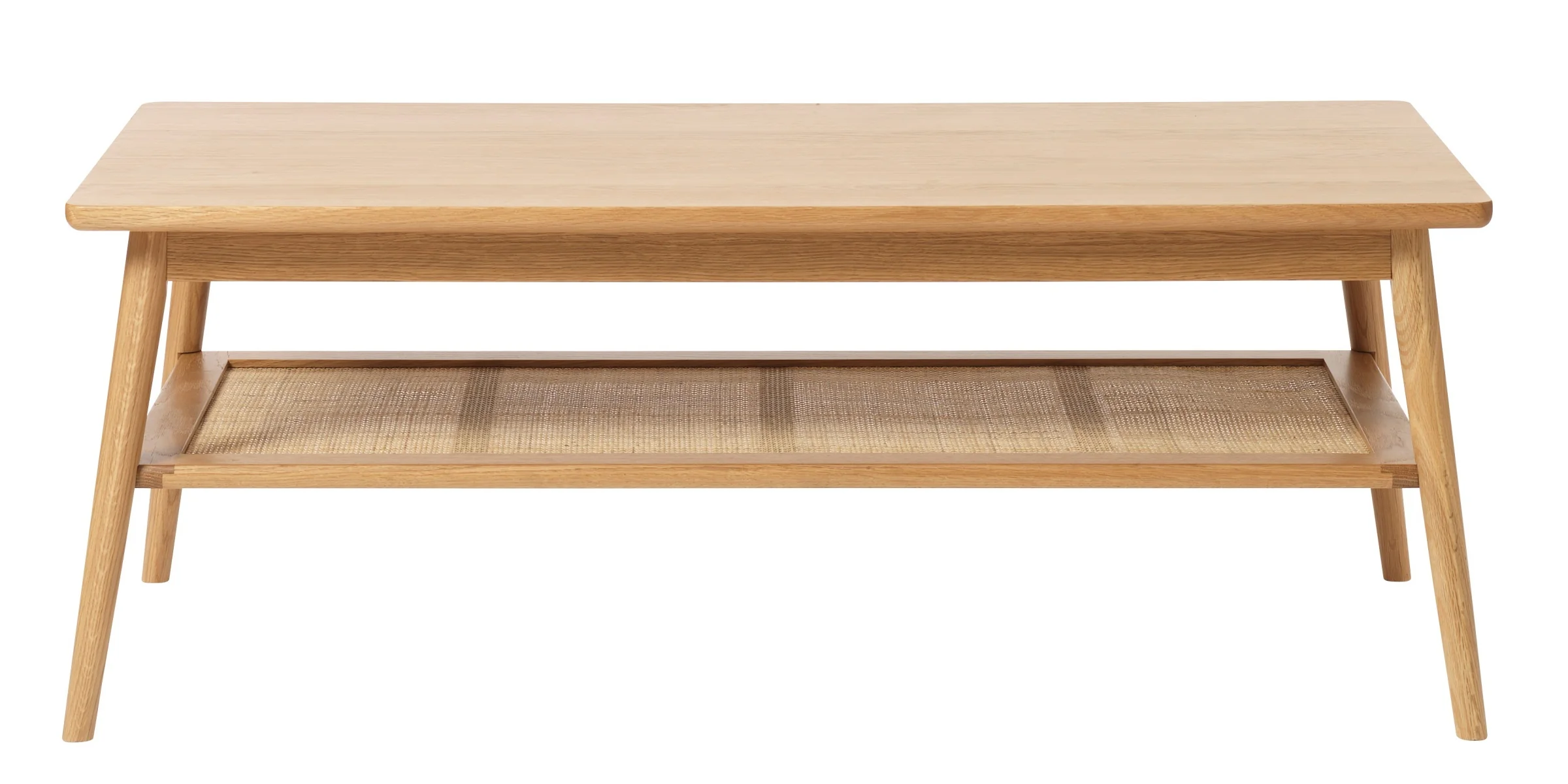 Stolik kawowy Visimmy 60×120 cm dąb/plecionka