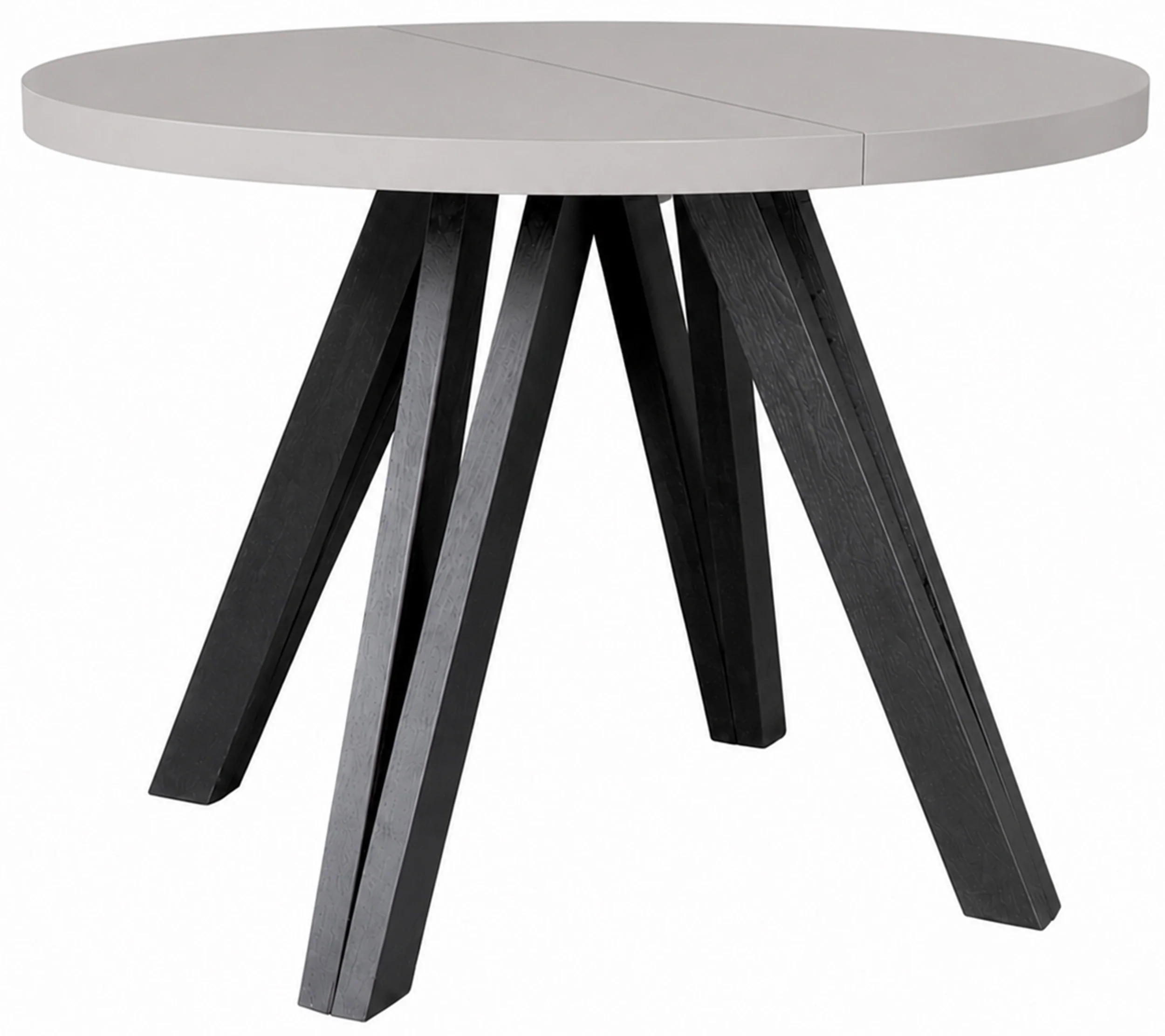 Stół rozkładany do jadalni Nuuvel 100-180×100 cm kaszmir z czarnymi nogami hairpin