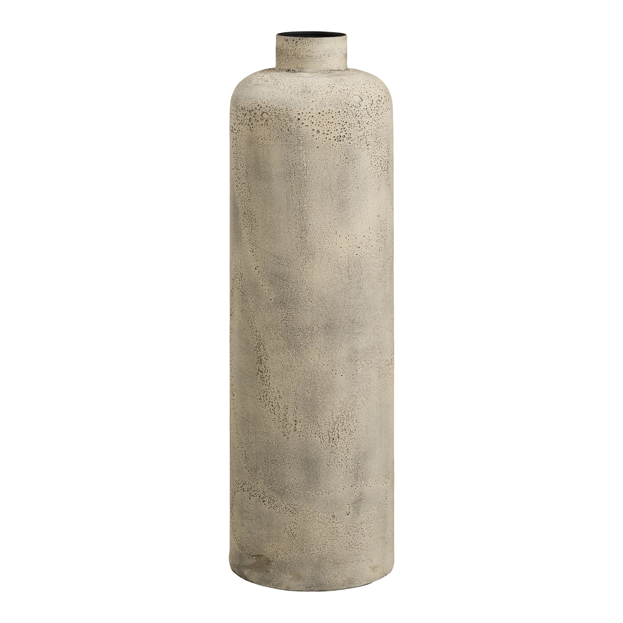 Doniczka dekoracyjna Hou ø24×78,5 cm metalowa beżowa