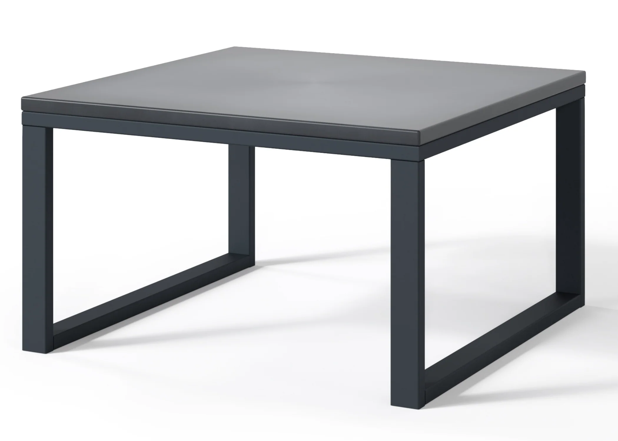 Stolik ogrodowy Dywilly 60×60 cm beton/ czarny stelaż