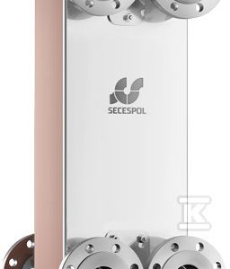Wymiennik płytowy lutowany dwuprzepływowy LD235-100L-2S-DN80CS (przyłącza: 6 kołnierzy ze stali węglowej) 0255-0247