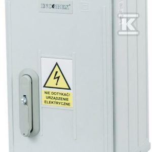 Obudowa termoutwardzalna SSTN 26x42x25 zamek/cięgła/kątowniki daszek skośny (brak wkładki do zamka) IOB-40110-01-002