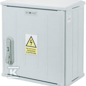 Obudowa termoutwardzalna SSTN 40x42x25 zamek/cięgła/kątowniki daszek skośny (brak wkładki do zamka) IOB-41110-01-002