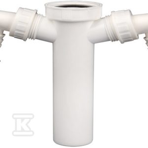 Rura syfonu DN40x6/4″ z 2 przyłączami do pralki lub zmywarki 3/4″ HL13-2/40