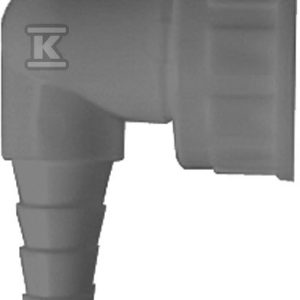 Kolano podłączeniowe do węża z pralki lub zmywarki 1″x3/4″ stożek (17-23mm), szary HL19.G