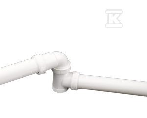 Komplet rur odpływowych DN40 do zlewu z dwiema komorami, gniazdami 6/4″ i gwintem 6/4″, dla komór odwróconych HL25U-6/4
