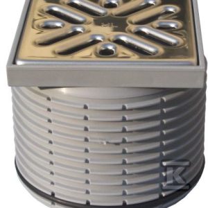 Nasada do wpustów o wymiarze 100x100mm z rusztem nierdzewnym HL36N