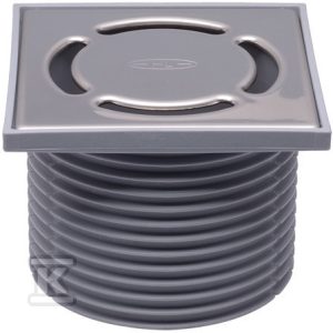 Nasada do wpustów o wymiarze 123x123mm z rusztem nierdzewnym bez syfonu oraz z pokrywą ochronną na czas montażu HL37N