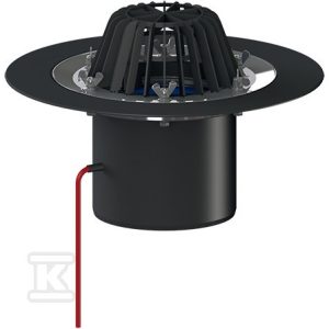 Wpust dachowy płaski grawitacja podgrzewany 160mm kosz kołnierz izolacja membrana HL62.1/5