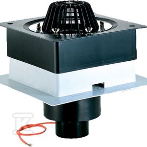 Wpust dachowy grawitacyjny DrainBox DN110 pionowy, z pierścieniem, podgrzewany (10-30W/230V) HL63.1/1