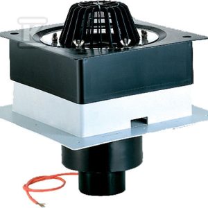 Wpust dachowy grawitacyjny DrainBox DN75 pionowy, z pierścieniem, podgrzewany (10-30W/230V) HL63.1/7