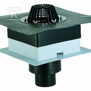 Wpust dachowy grawitacyjny DrainBox DN75 pionowy, z kołnierzem bitumicznym d500mm HL63H/7