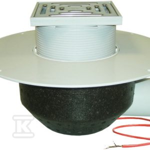Wpust dachowy grawitacyjny DN110 poziomy z ocieplanym korpusem, podgrzewany na 230V (10-30W) HL64.1BP/1