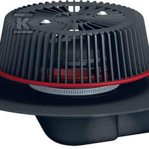 Wpust dachowy awaryjny grawitacyjny DN75 poziomy w wersji PowerSafe z przelewem o regulowanej wysokości 28-58mm i kołnierzem PP HL64FPOWERSAFE