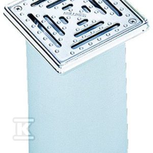 Nadstawka z ramą ze stali szlachetnej 150x150mm (V2A) z przykręcaną kratką ściekową w wersji antypoślizgowej ze stali szlachetnej (V4A) 138x138mm do wpustów serii HL72.1 i HL317 oraz nadstawek HL350, HL350.2 HL66.1