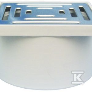 Nasada z ramką 148x148mm gładka z kratką ściekową ze stali szlachetnej 138x138mm do wpustów serii HL72.1 i HL317 oraz nadstawek HL350, HL350.2 HL66.3