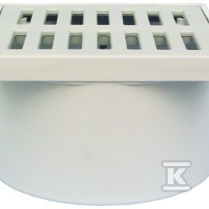 Nasada z ramką 147x147mm z kratką ściekową z tworzywa sztucznego 138x138mm do wpustów serii HL72.1 i HL317 oraz nadstawek HL350, HL350.2 HL66.4