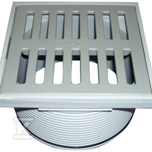 Nasada z ramką 147x147mm z kratką ściekową z towrzywa sztucznego 138x138mm do wpustu HL72 HL66.8