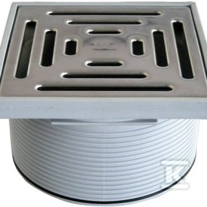 Nasada z ramką 147x147mm z kratką ściekową ze stali szlachetnej 138x138mm do wpustów serii HL72.1 i HL317 oraz nadstawek HL350, HL350.2 HL66.9