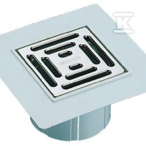 Nadstawka z kołnierzem z PCV 206x206mm i kratką ściekową ze stali szlachetnej 138x138mm do wpustów serii HL72.1 i HL317 oraz nadstawek HL350, HL350.2 HL66P