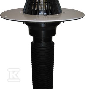Wpust dachowy renowacyjny do rur sputowych DN125 z kołnierzem do folii PVC HL69P/2