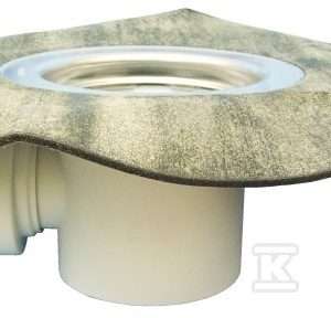 Korpus wpustu stropowego DN75 z odejściem poziomym z kołnierzem bitumicznym fi500mm HL72.1KH