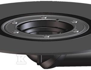 Korpus wpustu balkonowo-tarasowego lub stropowego DN50/75, nastawny mimośrodowo z kołnierzem bitumicznym d 420mm HL80HK