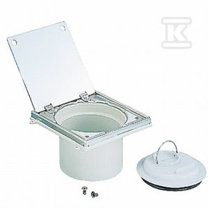 Rewizja do rur kanalizacyjnych DN110 z deklem ze stali szlachetnej 150x150mm do rur z tworzywa sztucznego HL98