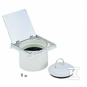 Rewizja do rur kanalizacyjnych DN110 SML z deklem ze stali szlachetnej 150x150mm do rur żeliwnych HL98SML