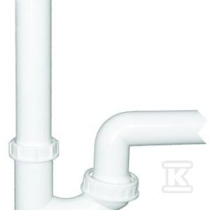 Syfon rurkowy DN40 z przegubem kulowym i podłączem do pralki lub zmywarki x6/4′ HL100G/40