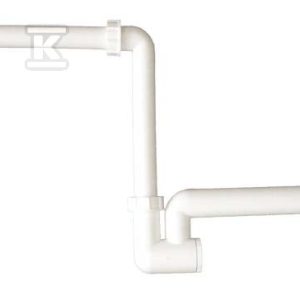 Syfon umywalkowo-meblowy z pionowym odejściem DN32x5/4″ regulowany, czyszczak, rozeta HL137N.1/30