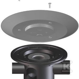 Korpus wpustu podłogowego, DN50 poziomy z 3 bocznymi dopływami DN40/50 i obudową montażową HL304K-3020