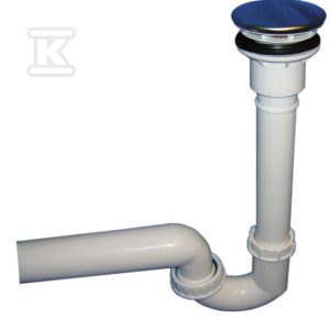 Syfon DN50x60-65 mm z odejściem mimośrodowym np. do zlewu Koło, Quelle, Ideal Standard, Duoro. HL513-100G/50