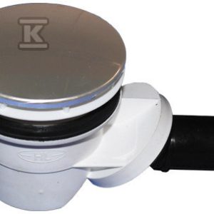 Syfon brodzikowy DN40 / 50 z nastawnym odejściem do otworów brodzikowych O 90 mm, i wyciąganym wkładem syfonu i deklem ze stali szlachetnej O 112mm HL522V