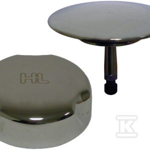 Korek / dekiel i pokrętło chrom do wanny HL555N.1