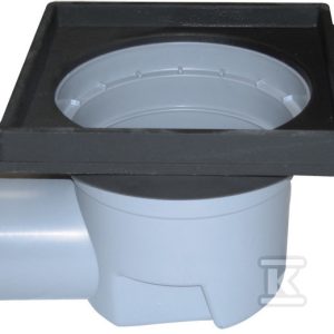 Wpust podwórzowy Perfekt DN110 z odejściem poziomym, ramą z żeliwa 260x260mm HL605.1K