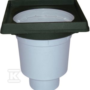 Korpus wpustu podwórzowego Perfekt DN110 z odejściem pionowym, ramą z żeliwa 260x260mm HL606.1K/1