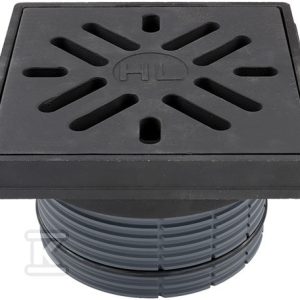 Nasada do wpustów podwórzowych Perfekt (HL615-616) z ramą żeliwną 260x260mm i kratką ściekową z żeliwa 226x226mm HL624