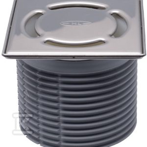Nasada wpustu stropowego do wpustów serii HL80-510 z ramą ze stali szlachetnej 121x121mm, kratką ściekową ze stali szlachetnej 115x115mm HL3000PRBLUE