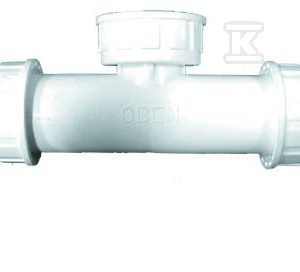 Przyłącze podwójne naścienne do pralki lub zmywarki gwintowane 1″ i 2×3/4″ z dwoma kolankami przyłączeniowymi na węża w rozmiarze 17-23 mm oraz 2 zaworami zwrotnymi HL2