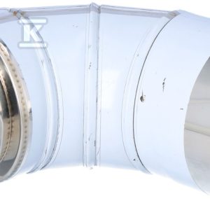 Kolano powietrzno-spalinowe koncentryczne 87° DN80/125 z kołnierzem montażowym K.021247