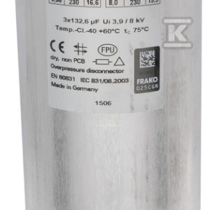 Kondensator FRAKO typu Standard LKT 20-400-DP P3110504