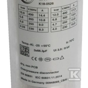 Kondensator FRAKO typu Basic LKT 10-400-DB P3110416