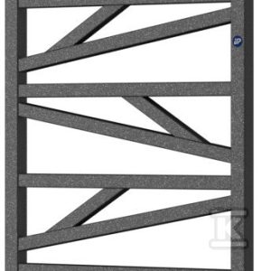 Grzejnik drabinkowy TRICK 530X1187, 542W, podłączenie dolne, rozstaw=500mm, kolor: grafit (c12) TRK-50/120C12