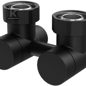 Przyłącze kątowe zespolone 3/4’’ w kolorze BLACK MAT C31, złączki CU, rozstaw przyłączy 50 mm, bez nastawy wstępnej 601000102VTC31