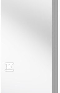 Grzejnik dekoracyjny INDIVI 50X120 592W, podłączenie dolne, rozstaw= 50mm, kolor: Ekran biały mat (c34) lustro srebrne (l01) IND-50/120E34L01
