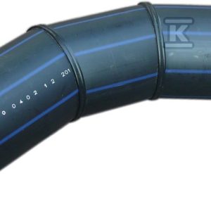 Łuk segmentowy Tytan typ 1 PE100-RC 800/90 SDR17 PN10 woda, kolor czarny z niebieskim paskiem 3241374900