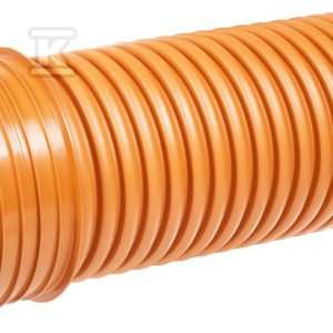 Rura kanalizacyjna zewnętrzna PP K2-KAN DN/ID 150×3000 SN12, kielichowa korugowana 2-warstwowa, z uszczelką, kolor pomarańczowy 0922363300