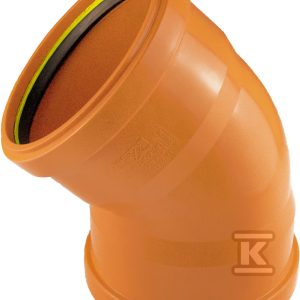 Kolano PP 110/15 SN16 (gr.ścianki-szereg S13.3), do kan.zewnętrznej, dwukielichowe z uszczelką K-U21 typu LOCK 0714202330