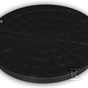 Pokrywa tworzywowa PP dn 400mm, klasa A15=1.5t, na rurę trzonową korugowaną 400mm, kolor czarny (Diamir ID 400K) 2559405090